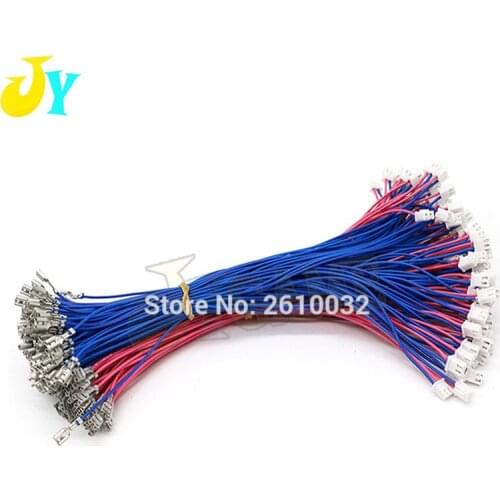 20PCS 4.8mm Terminal Female Connector With 2 Pin Plug Cable Joystick /Button Wires Zero Delay Arcade Game Machines Accessories