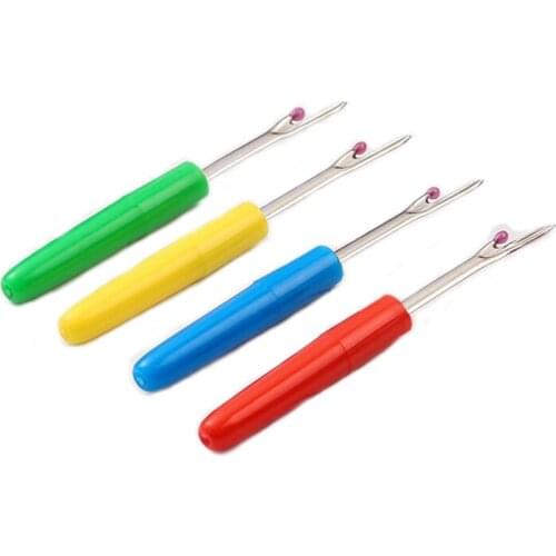 4Pcs/Set Safe Plastic Handle Cross-Stitch Sewing Thread Tools Sewing Accessories Seam Ripper Thread Removed Craft Thread Cutters