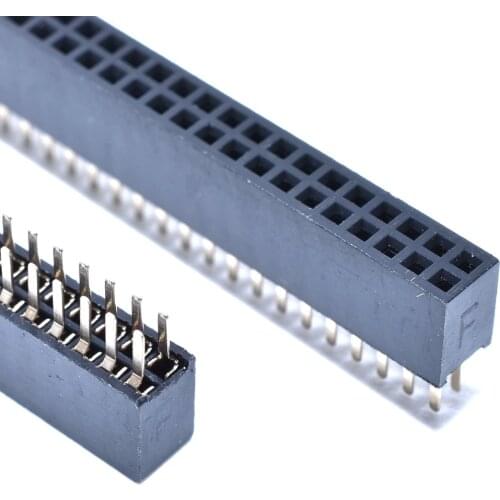 40PCS/set double row female seat pitch 2.54MM 2*40P double needle pin socket base