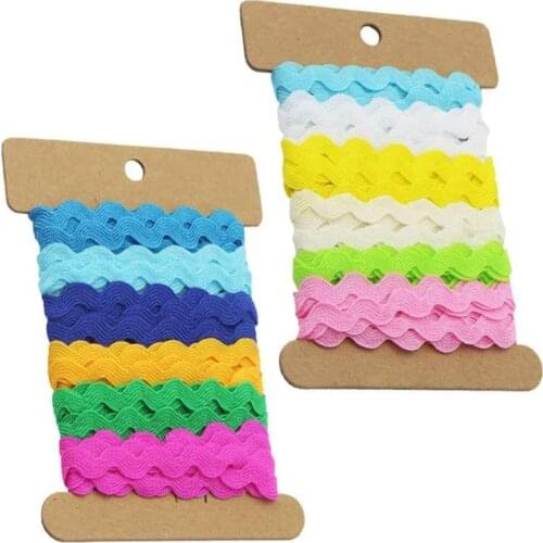 6Yards 2 Rolls 5mm Rickrack Trim Ribbons DIY Crafts Apparel Accessories Decoration