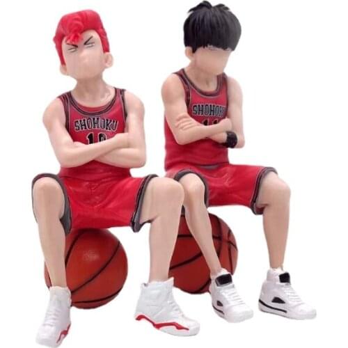 8cm Japanese SLAM DUNK Sakuragi Hanamichi Action Figures Rukawa Kaede PVC Figure Model Toy Car Ornament Auto Interior Decoration