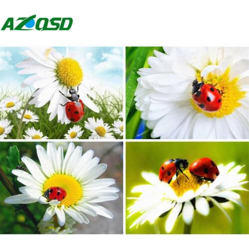 AZQSD Diamond Painting Full Square Flower Embroidery Sale daisy Picture Of Rhinestones Gift Home Decor Cross Stitch Kits
