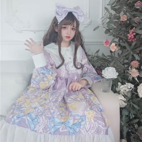 Elegant Women Lace Dress Gothic Lolita dress Girl Cosplay Costumes Vintage Palace Princess Dresses Ladies Flower Gown