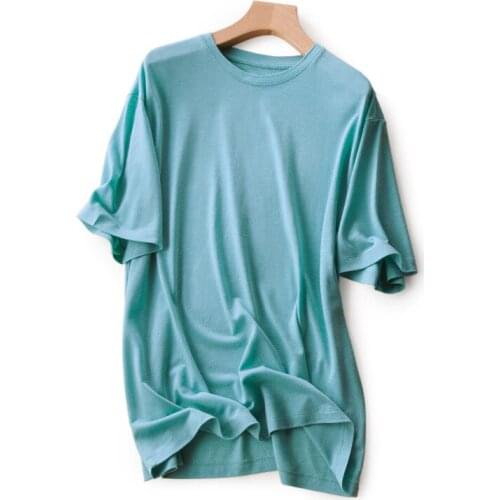 EOENKKY Women's Silk T-Shirts