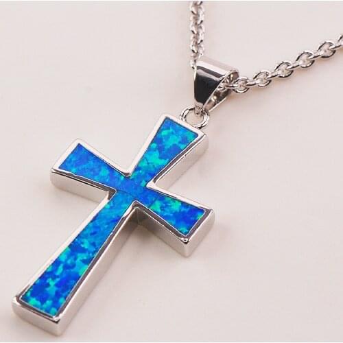 Blue Fire Opal 925 Sterling Silver Fashion Jewelry Pendant P129