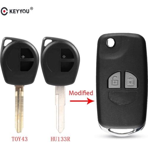 KEYYOU 2 Buttons Modified Filp Car Key Shell Remote Case For Suzuki Swift Grand SX4 Liana Aerio Vitara GRAND VITARA ALTO Jimny