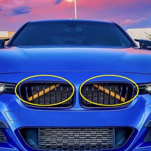 Car Strip Sticker Cover Frame For Bmw F10 F11 F30 F32 F01 F02 F20 3 5 7 Series Front Grille Trim Strips Car Styling Decoration