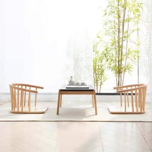 Solid wood bay window small tea table tatami mat small table Japanese style tea table balcony Kang table home low table sitting