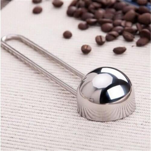 New Coffee Scoop Multifunctional Thicken Stainless Steel Handle Coffee Tea Measuring Scoop 1 Cup Ground Coffee Measuring Spoon