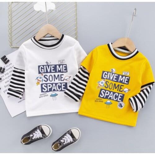 New Hot Spring Children Girls Boys Long Sleeves T-Shirts Cotton Cartoon Childrens T Shirt Baby Clothes Kids Sweatshirts Top Tee