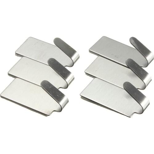 Wholesale 5X 6Pcs Stainless Steel Self Adhesive Stick Wall Hook Hanger Holder