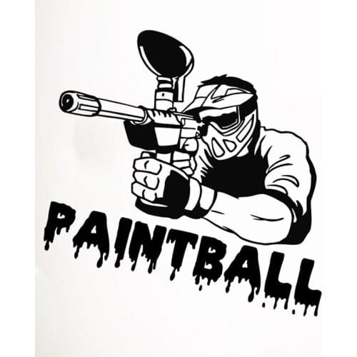 Paintball Player Silhouette Sport Wall Vinyl Decals GYM Sport Wall Decor Home Design Decor Wall Art Poster Muurstickers A269