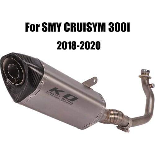Full Exhaust System For SMY CRUISYM 300i 2018-2020 Escape Silencer Muffler Tip DB Killer Titanium Alloy Front Link Pipe Tube