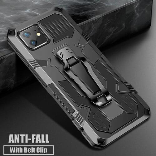 Shockproof Armor Cover Funda Coque For iPhone 12 Mini 11 Pro XS MAX XR X 6 6S 7 8 Plus SE 2 2020 Case With Belt Clip Capa