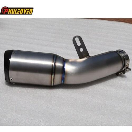 Titanium Alloy for BMW S1000RR 2015 2016 Exhaust Slip-on Link Pipe Motorcycle Exhasut Muffler Demper Escape Mid Pipe for S1000RR