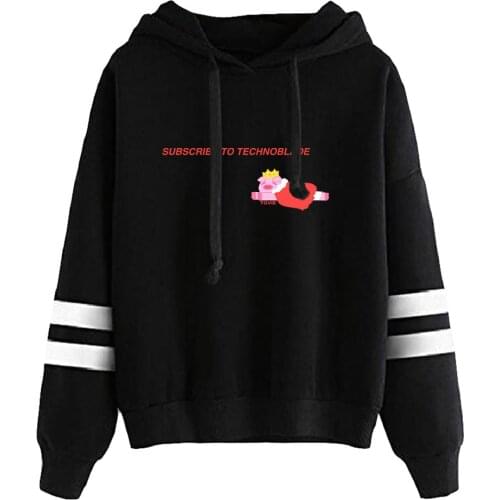 Technoblade Fashion Printed Hoodies Women/Men Harajuku Long Sleeve Hooded Sweatshirts Unisex Casual Streetwear Clothes