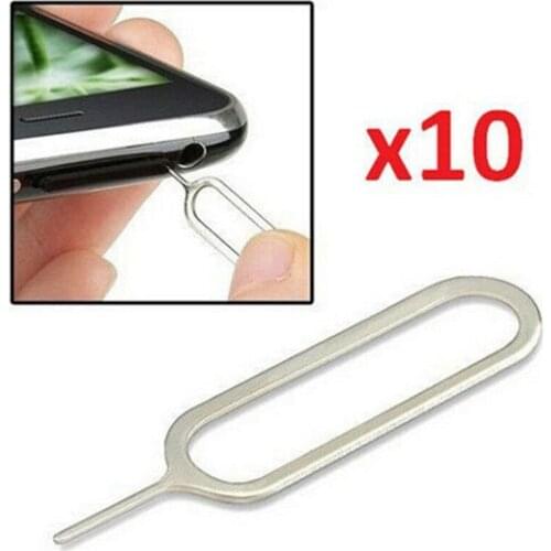10Pcs Universal Metal SIM Card Tray Pin Ejector Remover Neddle for Phone Tablet to Android iPhone Card Removal Pin SIM Card