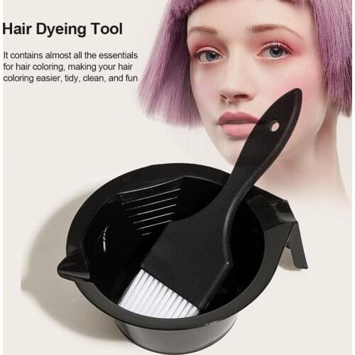 Hair Color Dye Bowl Comb Brushes Tool Kit Set Tint Coloring Dye Bowl Comb Brush Twin High Quality Headed Brushes Set