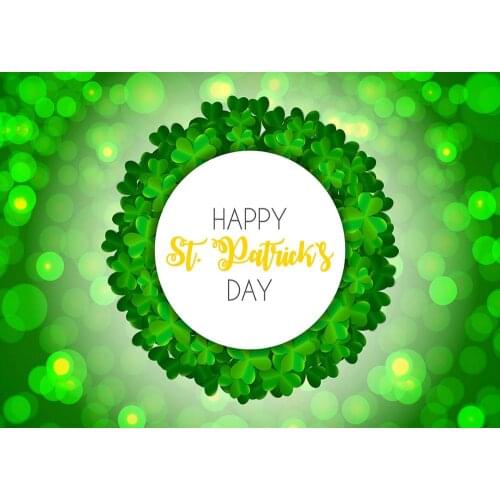 Green round background for St. Patricks Day photo background