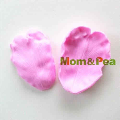 Mom&Pea 0811 Free Shipping Petal Shaped Silicone Press Mold Cake Decoration Fondant Cake 3D Mold Food Grade