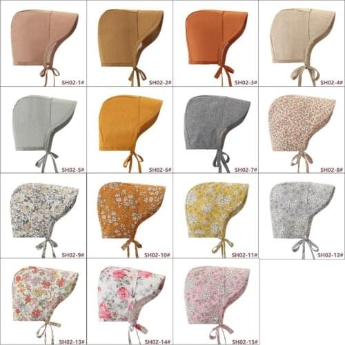 1 Pc Summer Spring Baby Cotton Floral Printing Sun Hat Infants Wide Brimmed Bonnet Outdoor UV Protection Beach Bucket