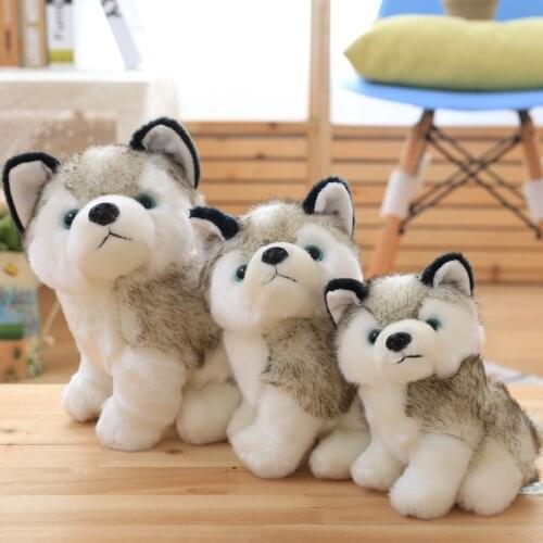 1pc 18/23/28cm Kawaii Simulation Husky Dog Plush Toy Stuffed Soft Plush Animal Dog Doll Cute Funny Gifts for Children Boy Girl