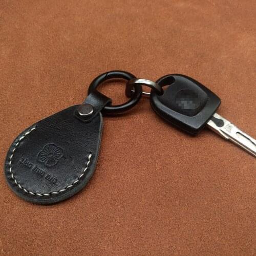 125 Khz/13.56MHZ RFID Gravável T5577 EM4305/UID/CUID Tags Token Keyfob Chaveiro de Metal Couro ID/IC de Controle de Acesso 5200