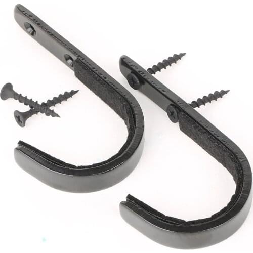 2 PCS Gun Rack Storage Rifles Shotgun Hooks Wall Mount Hangers for Any Rifles Shotguns Archery Bow with Soft Padding And Nail