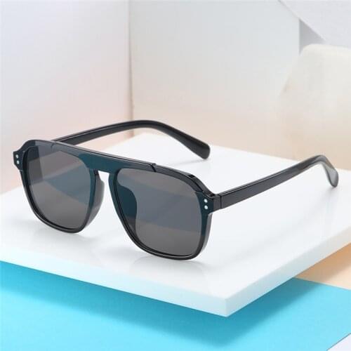 2021 Classic Oversized Frame Square Women Sunglasses Fashion Retro Men Plastic Glasses Frame Trendy Design Unisex Eyewear UV400