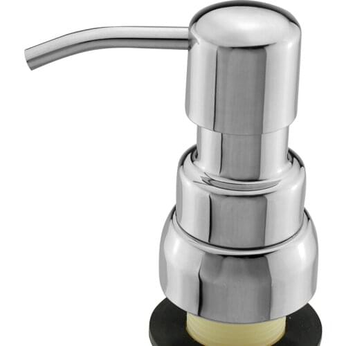 304 Brushed Stainless Steel Kitchen Sink Liquid Soap Dispenser 17 OZ Bottle /3.15 Inch Threaded Tube Thick Deck Installation