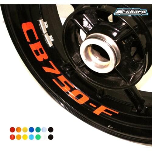 8 X custon inner rim decals wheel reflective Stickers stripes FIT HONDA CB750-F CB750F