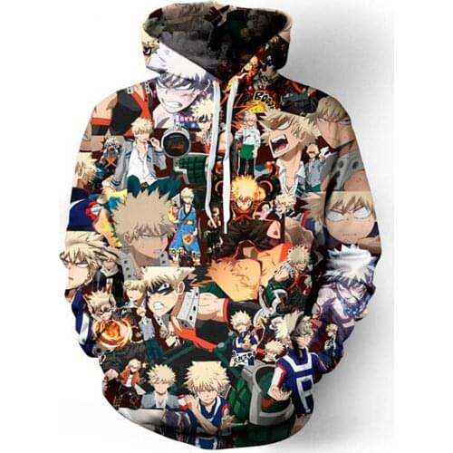 Anime Boku No My Hero Academia Midoriya Cartoon 3D Hoodies Izuku Todoroki Shoto Men Women Sweatshirt School Uniform Jackets Coat