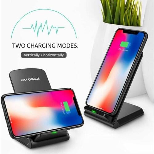 Qi Wireless Fast Charger Charging Stand Dock For IPhone 12 Mini Pro Max Galaxy