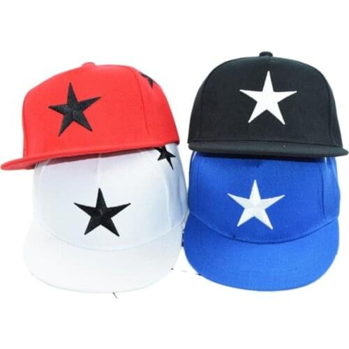 Doitbest Snapback Cap Kid Boys Girls Baseball Caps Hip Hop Cap Five-pointed star Summer sun hat Children Hats Kids Sunscreen Hat