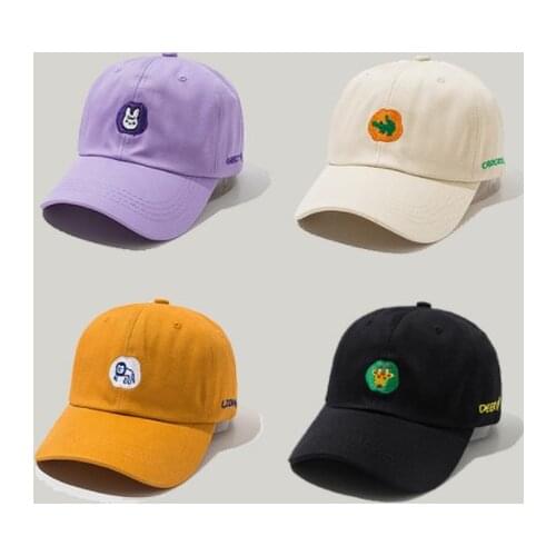 Fashion Animal Embroidery Baseball Cap Unisex Lovely Animals Caps Women&Men Snapback Cap Dad Hat Summer Bone Adjustable Gorras