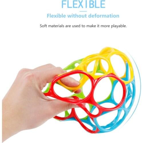 Large Rattles Develop Baby Intelligence Grasping Gums Wave Ball Hand Bell Funny Bite Catch Hole Toys