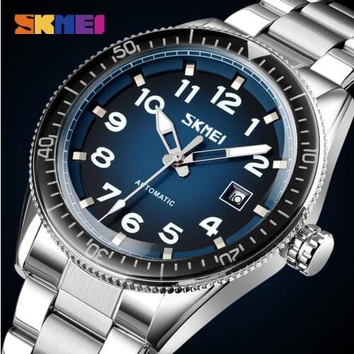 Top Brand Watches Montre Homme Automatic Mechanical Watch For Men Luxury Mens Mechanical Wristwatches Stainless Steel New SKMEI