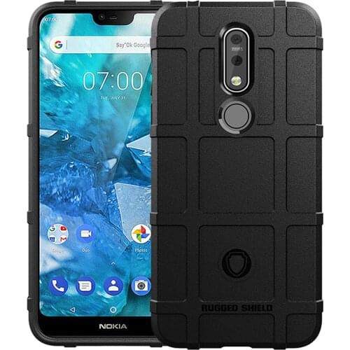 For Nokia 7.1 Case Matte Hybrid Armor Case Anti Scratch Hard Rubber Shockproof Impact Protective Phone Back Cover For Nokia 7.1