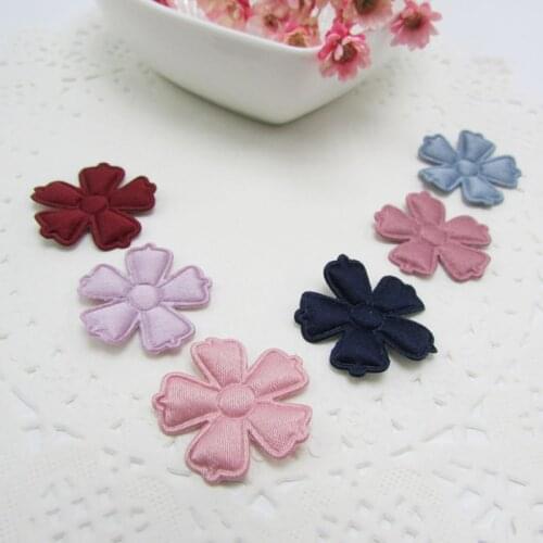 Flower multi color option Appliques non-woven for clothes Sewing Supplies diy craft ornament scrapbook party hair accessories Wh