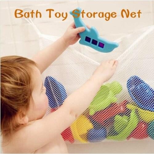 Kids Baby Bath Toy Tidy Storage Suction Cup Bag Baby Bathroom Toy Mesh Bag Organizer Net