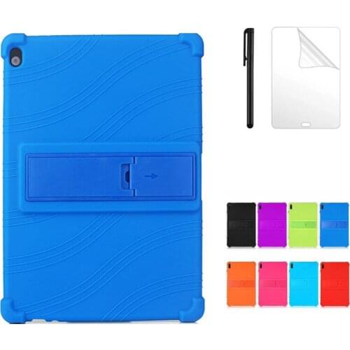 For Lenovo Tab M10 TB-X605F X505F Tab P10 TB-X705F TB-X705L 10.1 inch Tablet Protective Case Soft Silicon Case +Film+Pen