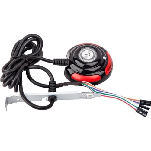 For Desktop PC Computer Case Power Supply on/off Reset HDD Push Round big Button Switch with 1.6m cable