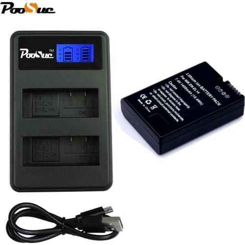 EN-EL14 EN EL14 EN-EL14a Battery and USB LCD Dual Charger For Nikon D5300 D5200 D5100 D3300 D3200 D3100 P7100 P7700 P7800 P7000