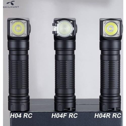 SKILHUNT H04 H04R H04F RC USB Magnetic Rechargeable Work Headlamp 18650 battery CREE XM L2 LED Hike Headlight with Magnet Tail
