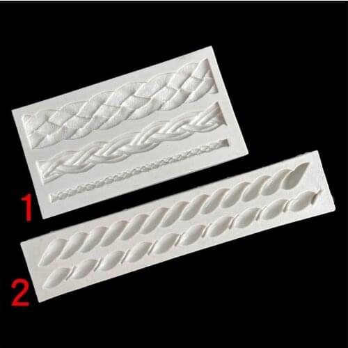 15.2*8.2*1CM DIY Sugar Craft Cake Vintage Long Weave Silicone Mold Fondant Mold Cake Decorating Tools Gum Paste Mold