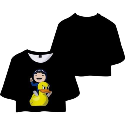 Quackity T Shirt Women Fashion Sexy Short Sleeve Tee 3D Summer Casual Tops Women T-shirt Letter Pattern Printing Clothes Top