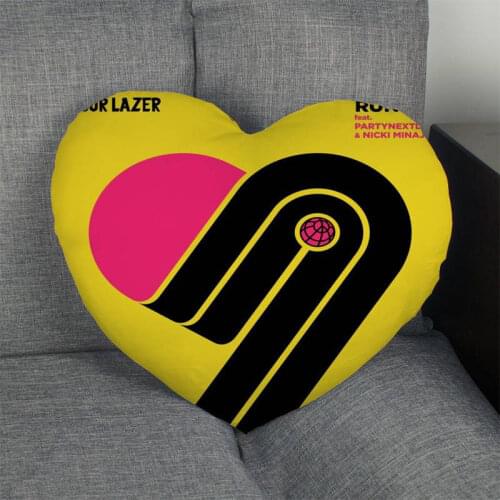 Custom Major Lazer Heart Pillow Cover Custom Zipper Pillowcase Cover Wedding Home Office Decorative 1pcs custom