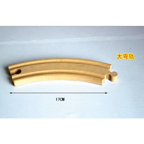 D541 Curved wooden rail bulk Ju wood is suitable for small wooden train series series 2pcs/LOT Educational Boy/ Kids Toy