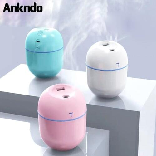 AKKNDO Small Humidifier Led Night Lamp Air Diffuser Large Fog Volume Home Office Desktop Aromatherapy Spray Usb Air Conditioning