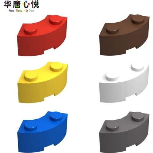 MOC 3063 High-Tech Accessories 2x2 Curved Brick Normal Bricks 20PCS Kit Building Blocks Kid Gifts Educational Toys Technical Toy